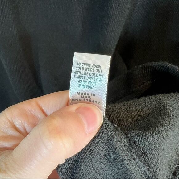 ✨ Monrow Women’s Black Gray Mock Neck Sweater Medium - Picture 9 of 12